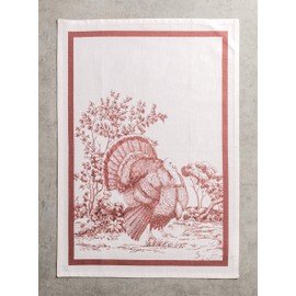 Maison d' Hermine Holy Jouy 100% Cotton Set of 3 Multi-Purpose Kitchen Towels | Bar Towels | Thanksgiving / Christmas (Brown, 50 cm x 70 cm)