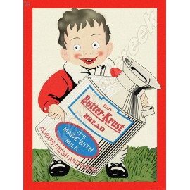 Butter-Krust Bread 18" x 24" Metal Sign