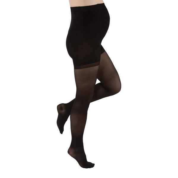 JOBST UltraSheer Maternity 20-30 mmHg Compression Stockings Pantyhose, Closed Toe, Medium, Classic Black