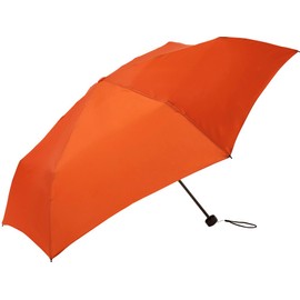 Youday Re:PET D-063610 Women's Folding Umbrella, 20.9 inches (53 cm), Mini, Recycled Fabric, Lightweight, UV Protection, Zippered, Natural Color, Orange