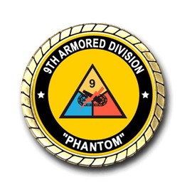 Military Productions US Army 9th Armored Division Phantom Challenge Coin