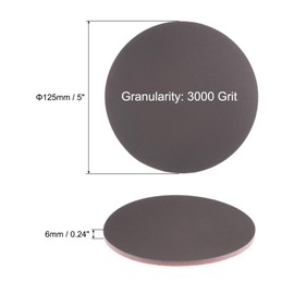 sourcing map 40pcs 3000 Grit Sanding Sponge 5 Inch Hook and Loop Sponge Sanding Disc Wet/Dry for Car Wood Drywall Metal