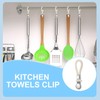 PATIKIL Thickened Twill Metal Kitchen Towels Clip, 4 Pack Tea