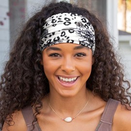 DRESHOW 4 Pack Turban Headbands for Women Wide Vintage Head Wraps Knotted Cute Hair Band Accessories