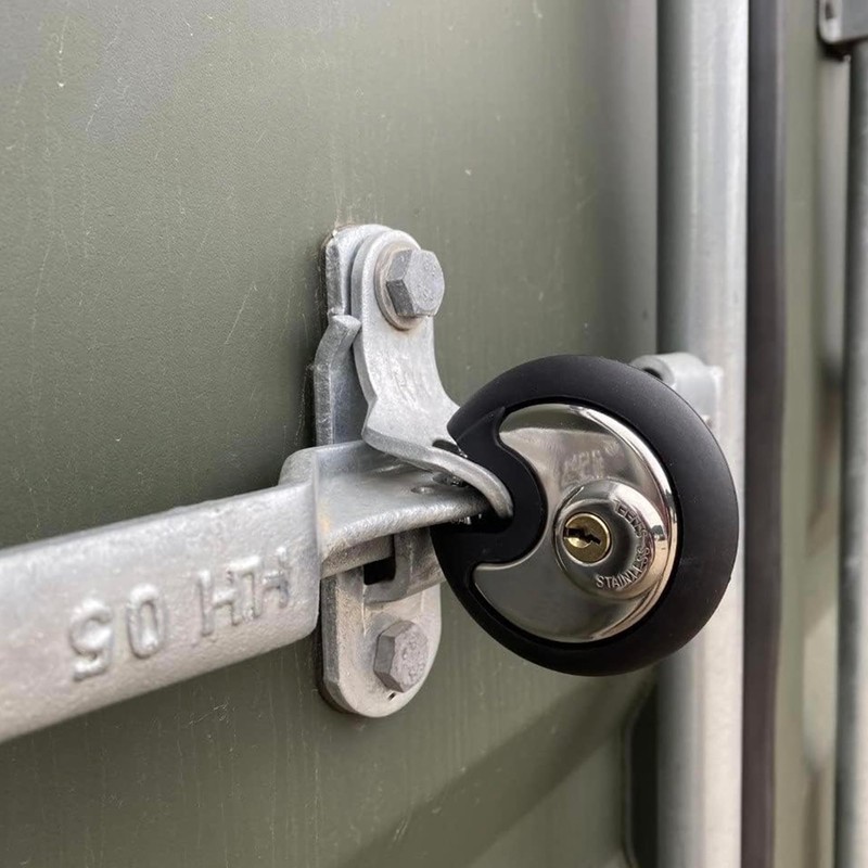 Satargo Heavy Duty Disc Padlock 74mm Round Lock with Rubber