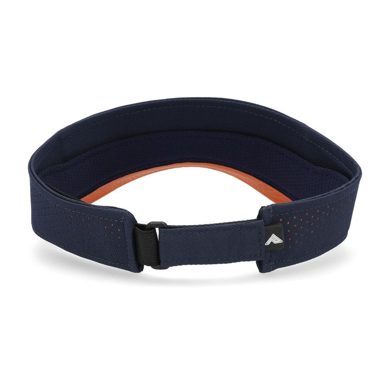 Pacific Headwear Standard Perforated Visor Powered by Coolcore, Navy/Orange