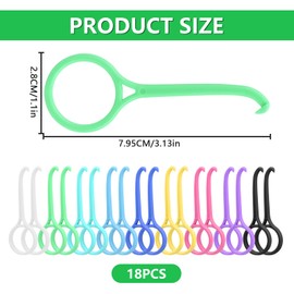 Pack of 18 Aligner Removal Tool for Invisible Braces for Orthodontic Invisible Braces Extractor Remover for Invisible Braces for Invisible Braces 9 Colours