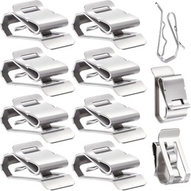 50 Pcs Cable Clip Solar Panel Cable Clip Metal Wire Clips Stainless Steel for Electrical Cord Management, 5.0 mm to 7.60 mm in Rope Capacity, Silver