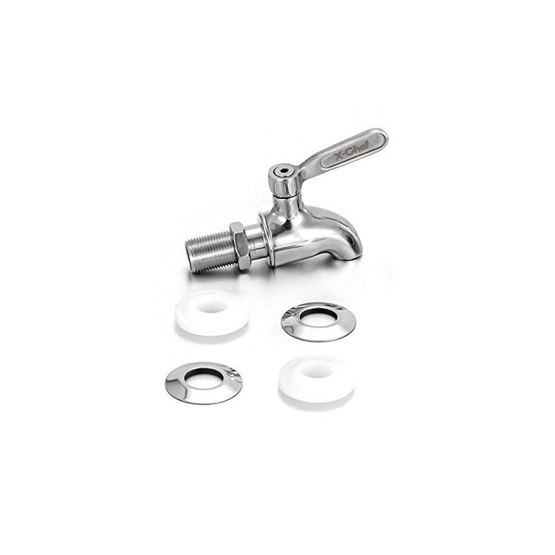 X-Chef Beverage Dispenser Spigot Replacement, Stainless Steel Metal Spigot for