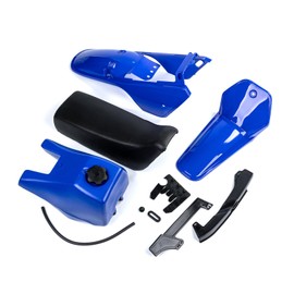 SUNQIAO PW80 Plastic Kit, Tank Seat Gas Cap Petcock Chain Guard for yamaha PW80 PY80 PEEWEE Y-Zinger 80 Kid Bikes (Blue)