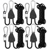 CONBOLA Camping Rope 1/8" Adjustable Rope Hanger & Pulley System