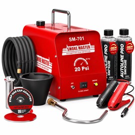 AutoLine Pro *2025 Nuevo Modelo* Máquina de Humo Automotriz de Alto Volumen - Detector de Fugas EVAP con Compresor de Aire Integrado - Modelo 701C– Kit de Herramientas de Detector de Humo de Vacío