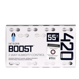 Integra Boost 2-Way Humidity Control Pack, 420g (Pack of 5) - Preserve Flavor & Freshness, Maintain Humidity at 55% RH - Ideal for Herbs, Cigars, Spices, & More - Replacement Indicator Card Included