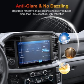 BSTW F150 Matte Screen Protector for 2021-2025 Ford F-150 Lightning/F150 SYNC 4 12-Inch F-150 Pickup Truck Accessories 9H Anti-Fingerprint & Glare Tempered Glass Protective Film