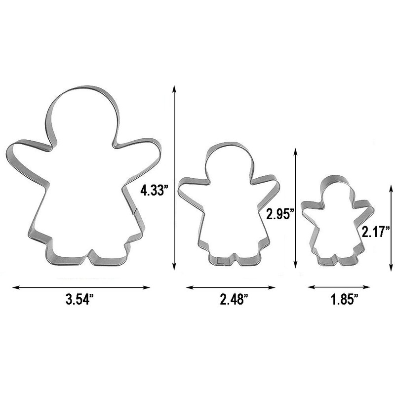 Funny Gingerbread Man Cookie Cutters, Boy and Girl Cookie Cutter