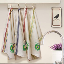 Custom Decor Kitchen Towels I'm Not Yelling I Am Brazilian Brazil Countries Countries Not Yelling Cleaning Supplies Dish Towels Blue Stripe Design Only