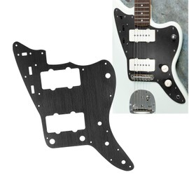 Electric Guitar Pickguard, 13 Holes Scratch Plate Pick Guards for Jazzmaster Classic Vibe Guitar, Vintage Style Guitar Part, Aluminium Alloy Shell (Black)