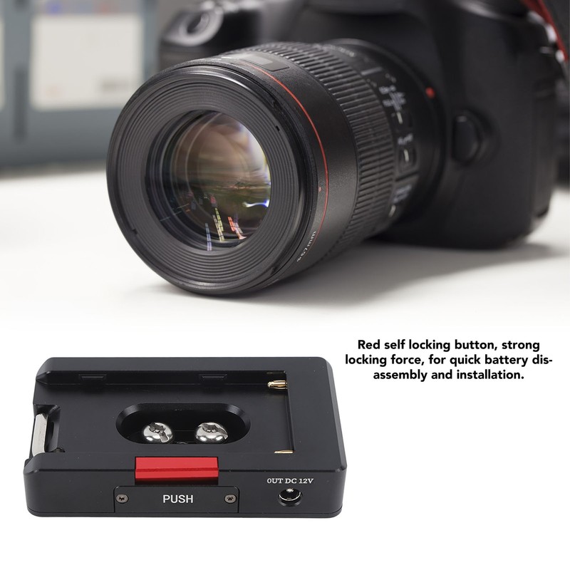 NP F Battery Adapter Plate Non Slip Self Locking Button
