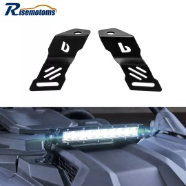 RI For 2022-2024 Polaris RZR Pro R / R 4 Steel 10-11" Hood LED Light Bar Mounts