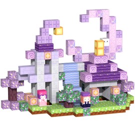 VNLINA Magnetic Blocks Kid Building Toys - 120Pcs Magnet Cubes Toddler Montessori Sensory STEM Toy for 3-5 4-6 5-7 6-8 Year Old Boys Girls, Build Magic Castle Set