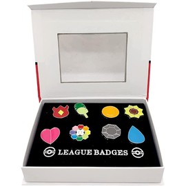 vivianan Pocket Monster Generation 1-6 Gym Badge Collection Box Game Collection Badges Set of 8PCS Gift for Boy and Girls (A)