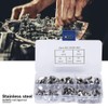 50pcs M3-M8 Stainless Steel Wing Nut Butterfly Nuts Kits for