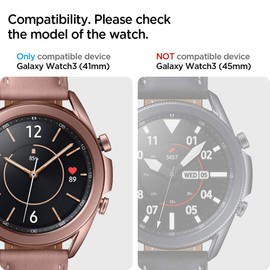Spigen Tempered Glass Screen Protector [GlasTR EZ FIT] designed for Galaxy Watch 3 (41mm) - 2 Pack