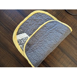 DaDa Bedding Hand-Made Placemat Sets - Decorative Linen Dining Table Mats (6-Pieces Set, Rustic Grey)