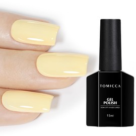 TOMICCA Yellow Gel Nail Polish15ml, Bright Yellow Nail Polish, Soak Off UV LED Macarons Gel Polish Colors, Pastel Nail Art Manicure Salon DIY for Spring Summer
