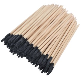 100 Pieces Bevelled Sanding Rods, Fine Details Wood Sanding Tools for Woodworking Plastic Models 150 Grits Polishing Rods for Nails Crafts Jewellery Making