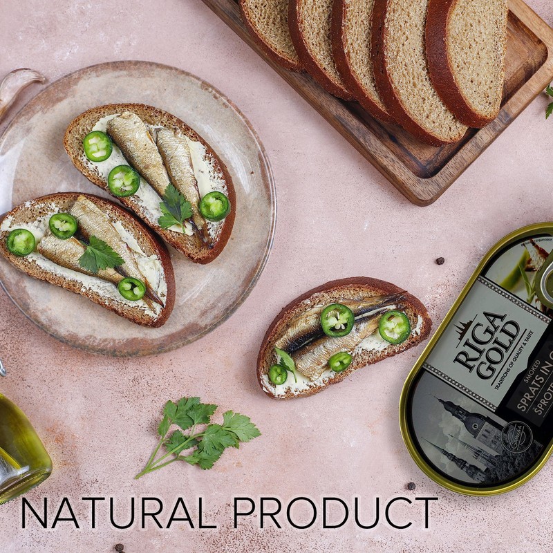 RIGA GOLD Shproti, Sprats in Oil, 190gr (Pack 12)