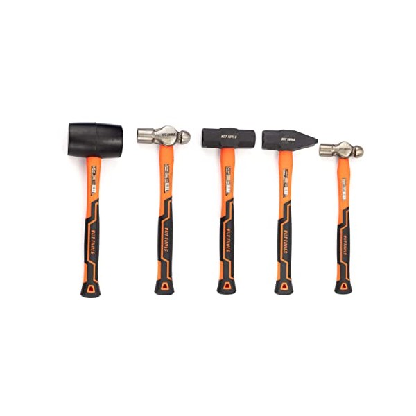 VCT 5pc Hammer & Mallet Set, 16oz Ball-Pein Hammer, 32oz