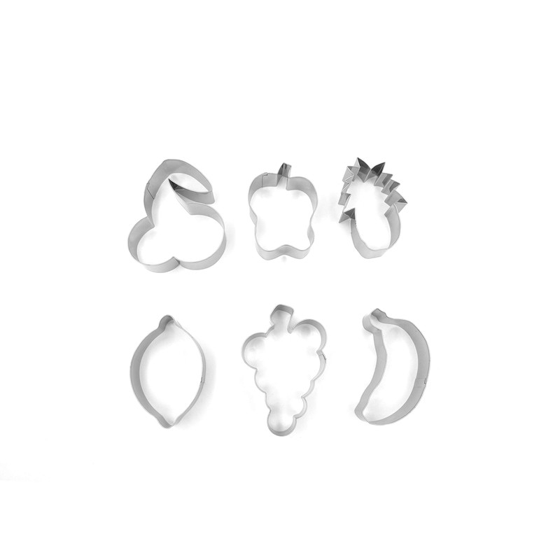 JOKUMO Fruit Cookie Cutters Set – 6PC High Grade 430