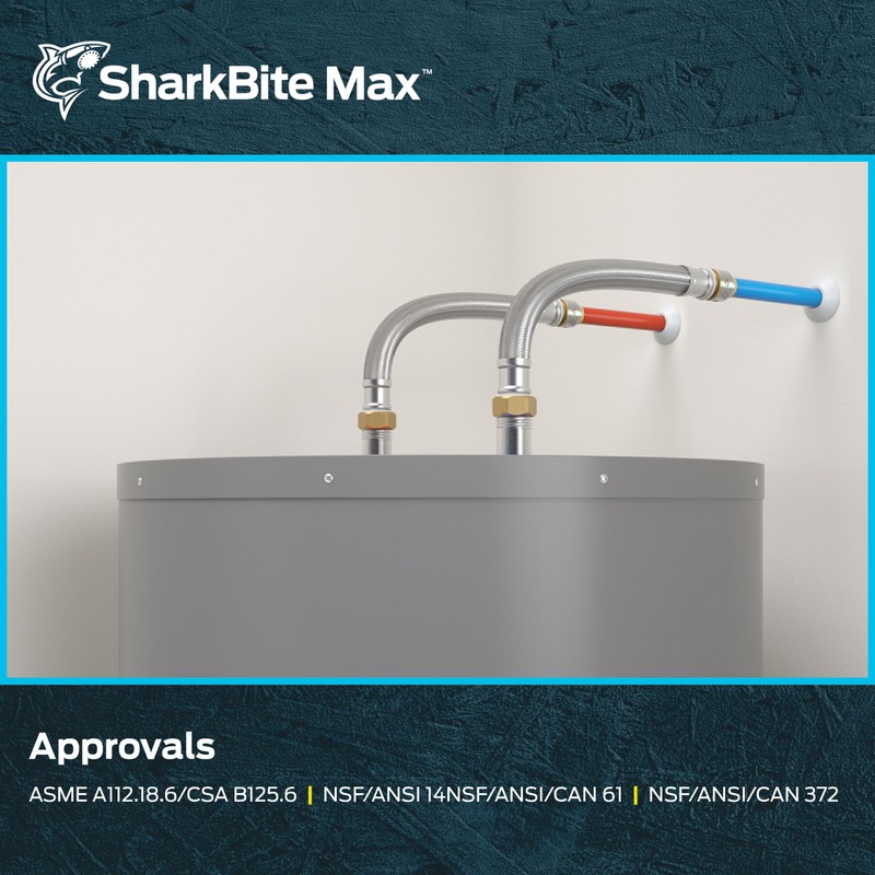 SharkBite Max 1/2 Inch x 3/4 Inch FIP x 12