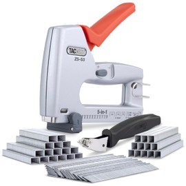Tacwise 1765 Z5-53 (JT21) Heavy Duty 5-in-1 Metal Staple/Nail Gun with 4000 Staples, 2000 Nails and Staple Remover, Stapler and Brad Nailer for Professional and DIY Tasks
