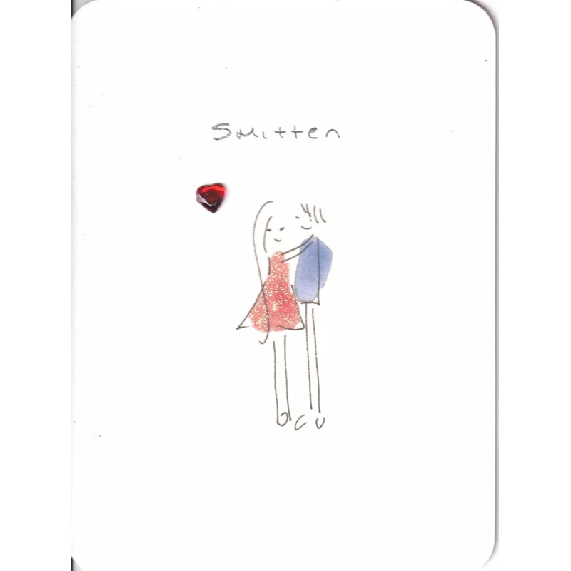 PAPYRUS VALENTINES CARD NIP MSRP $5.95 SMITTEN CARD (N5)