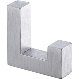 Gedotec Tetris Coat Hook | 1 Piece - Hat Hook Square | Single Hook Chrome Matt | Coat Hook 40 x 52 mm | Wall Hook Wardrobe Invisible | Design Coat Hook Including Mounting Material