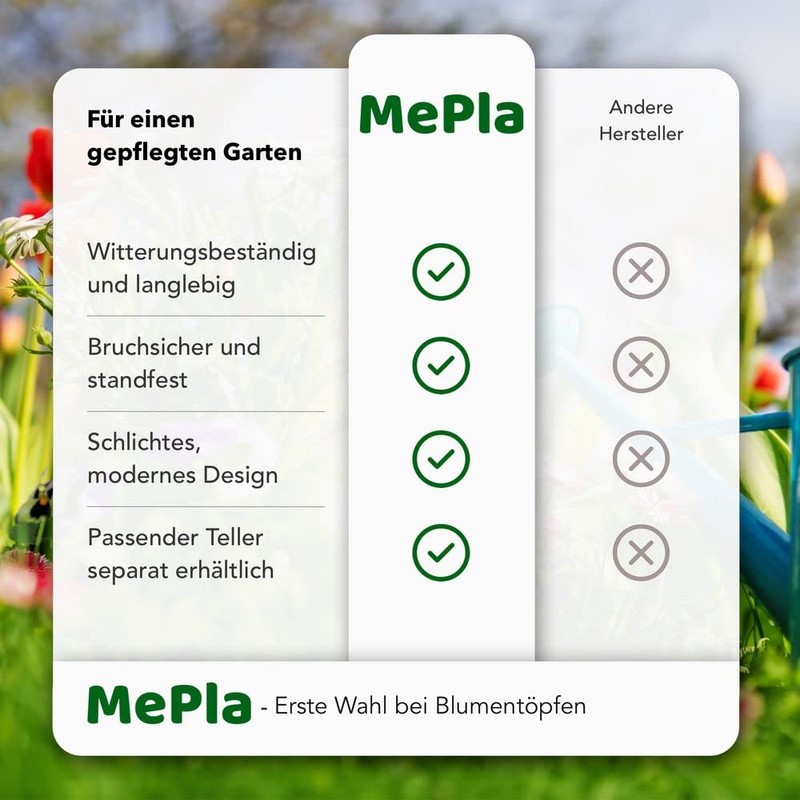 MePla - XXL Coaster, 77 cm, Anthracite, Weatherproof Stable Coaster