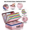 BigPonPon Fireproof Document Box, Hard Case Highly Flame-Resistant Fire Proof