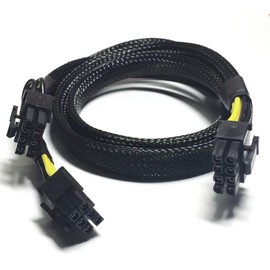 for Dell T3600 T3610 T5600 T5610 T5610 T7600 T7610 5810 T5810 T7810 PSUs PCIe Power Adapter Cable 8 Pin Male to Dual 8 Pin(6+2) Male PCI Express Power Adapter Splitter Cable 13-inch(34cm)