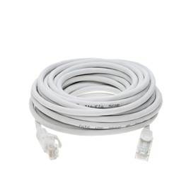 Cables Direct Online Cat5e 15FT Network Ethernet Patch Cable, 350Mhz Internet Wire, Compatible with PC, Laptop, Modem, Router, TVs, Printer Cord, Consoles for Home and Office, White