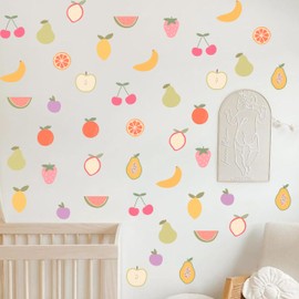 ZAIBIANHAO Colorful Fruit Wall Decal - Nursery Wall Paper Designs,Wall Stickers for Nursery Kitchen Kids Room Decoration