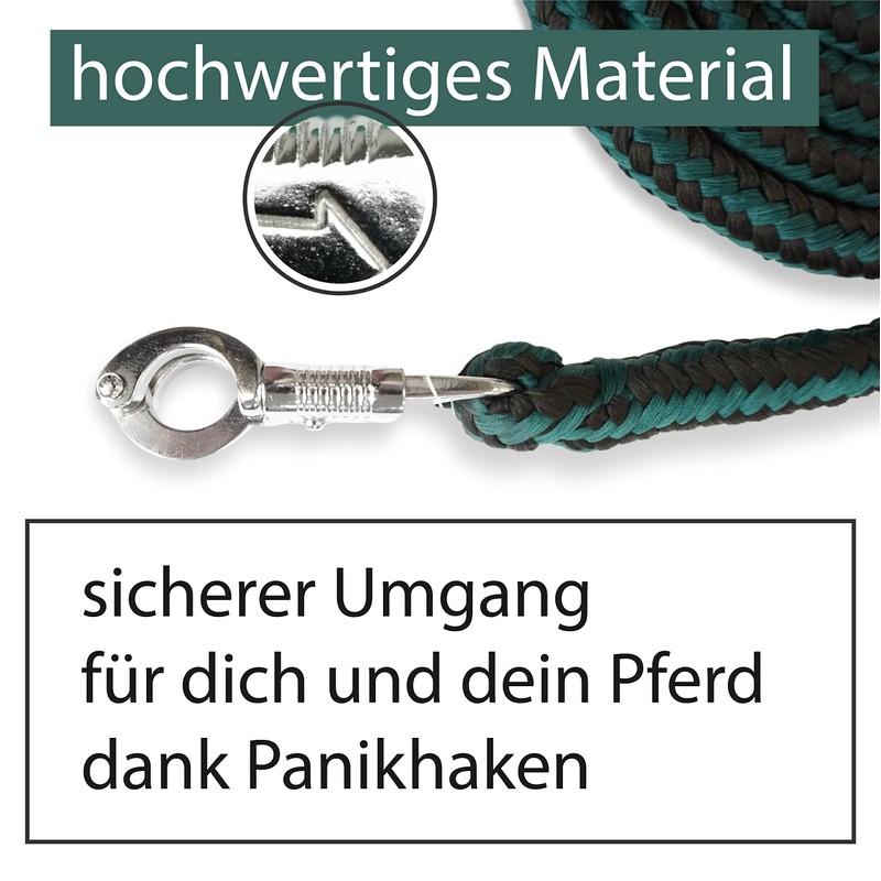 Lead Rope with Panic Hook for Horses - Tie Rope