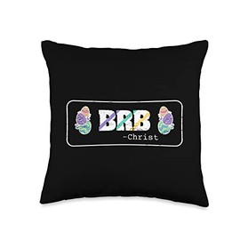 CiKa-Tex BRB Christ Easter Jesus Resurrection Sunday Egg Throw Pillow, 16x16, Multicolor