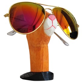 TXXMA Wood Eyeglass Stand Handmade Carved Spectacle Holder Sunglass Holder Stand Rabbit Glasses Display