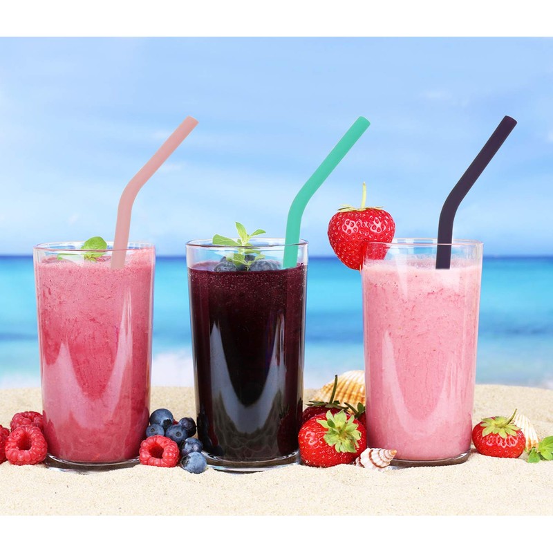 Senneny Set of 6 Silicone Drinking Straws for 30oz and
