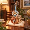Wooden Cello 3D Puzzle Music Box for DIY Building –
