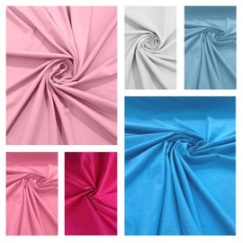 Cotton Spandex Jersey Fabric - 4 Way Stretch - 60" Width Sold by The Yard - Ideal for T-Shirts, Dresses, Athleticwear Apparel (White, 1 Yard)