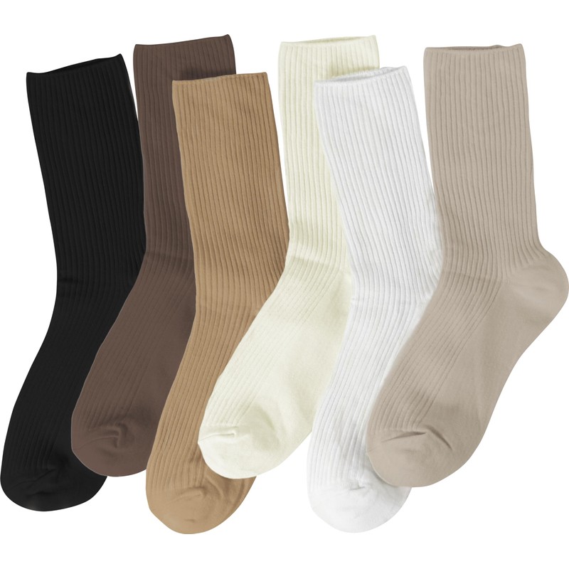 BomKinta Calf Socks for Women Thin Solid Cotton Crew Socks