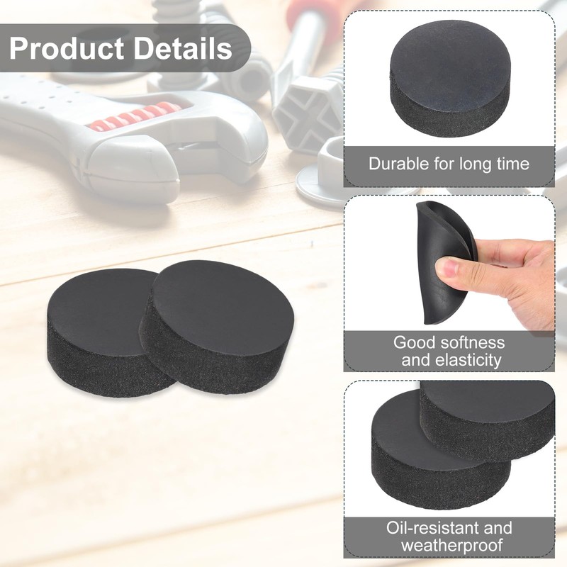 PATIKIL Rubber Solid Discs Washers, 4 Pcs Anti-Vibration Spacer 22mm